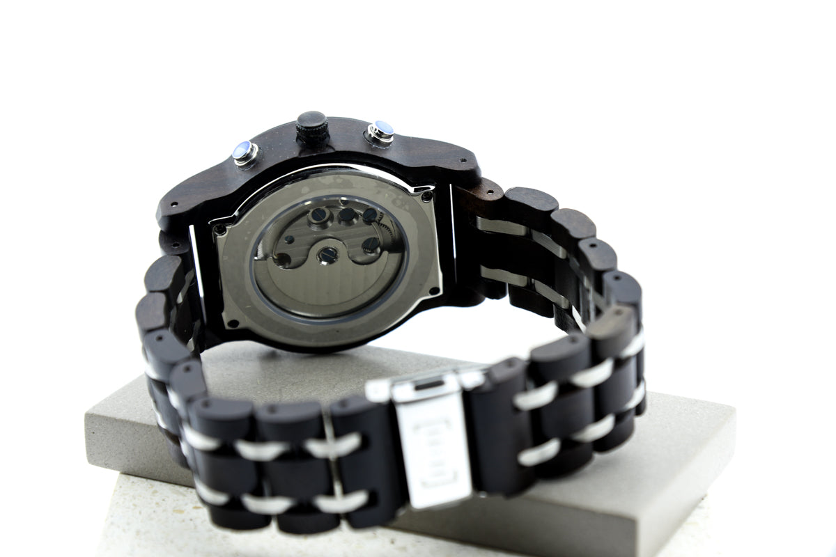 Reloj Mecánico Zebra Wood Blk WAGQ027-1C