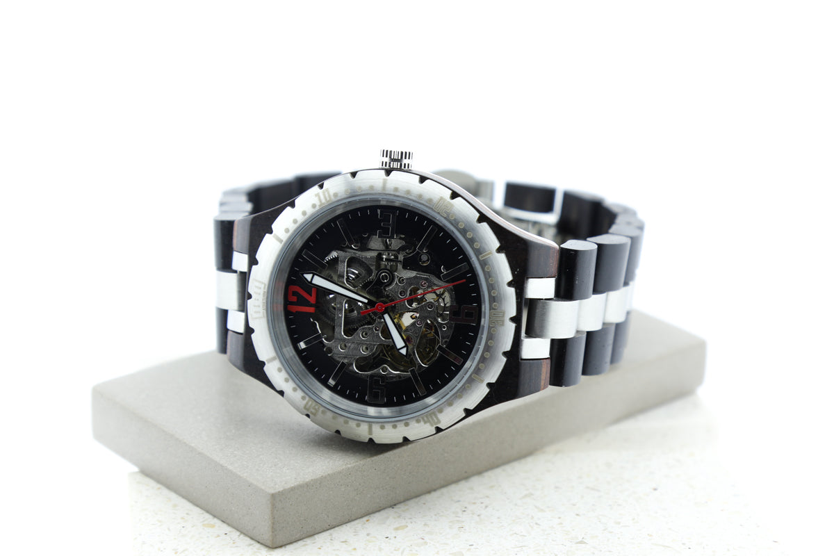 Reloj Mecánico Ebony Wood BLK WAGQ029-1C