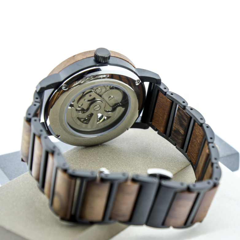 Reloj Mecánico Ebony Wood BLK WAGT120-1C