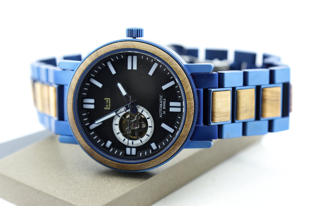 Reloj Mecánico Ebony Wood BLK WAGT045-1C