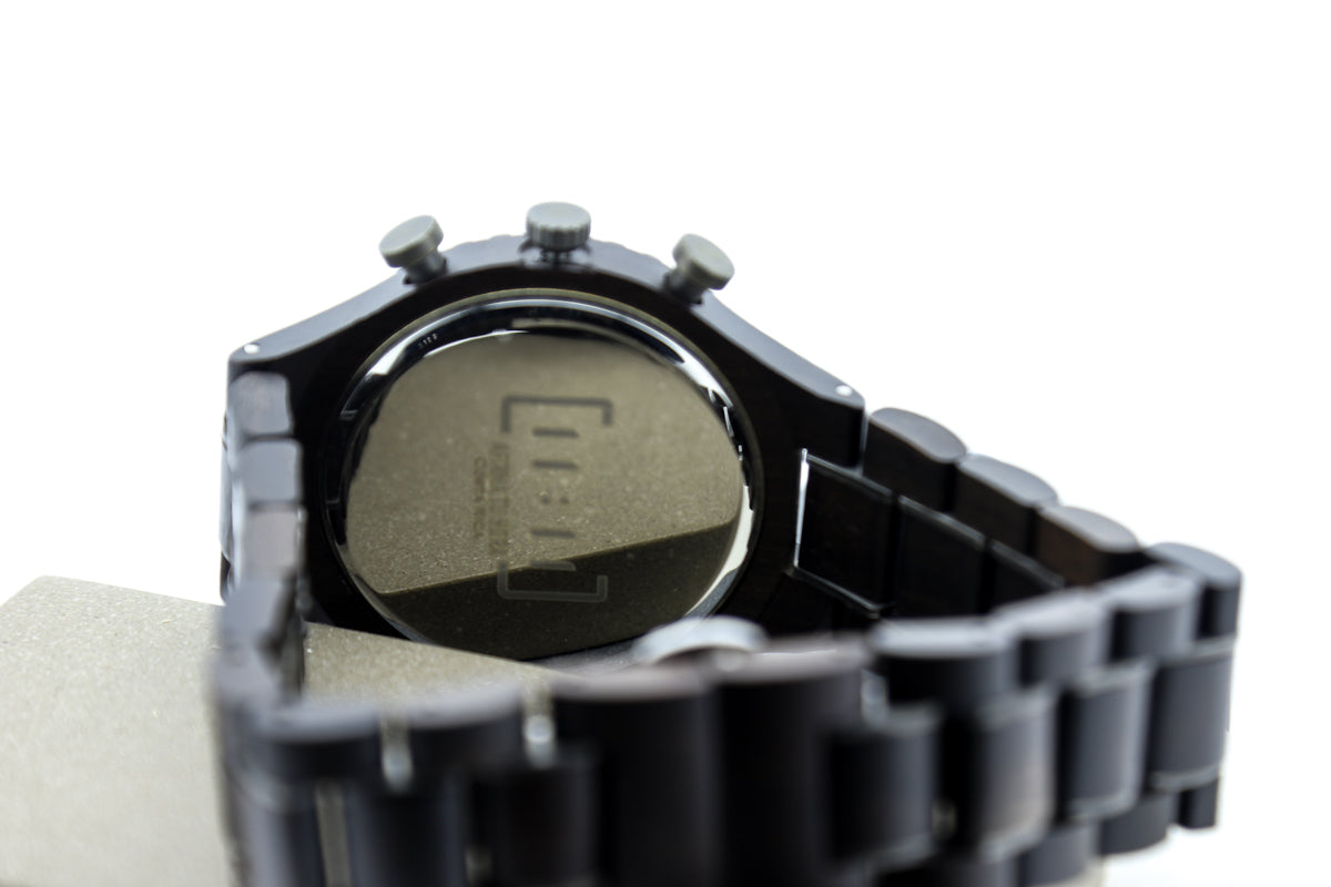 Reloj Análogo Ebony Wood y Acero Inox WAGT117-1C