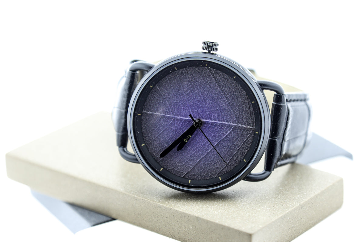Reloj Análogo Ebony Wood - Cuero WAGT157-1C