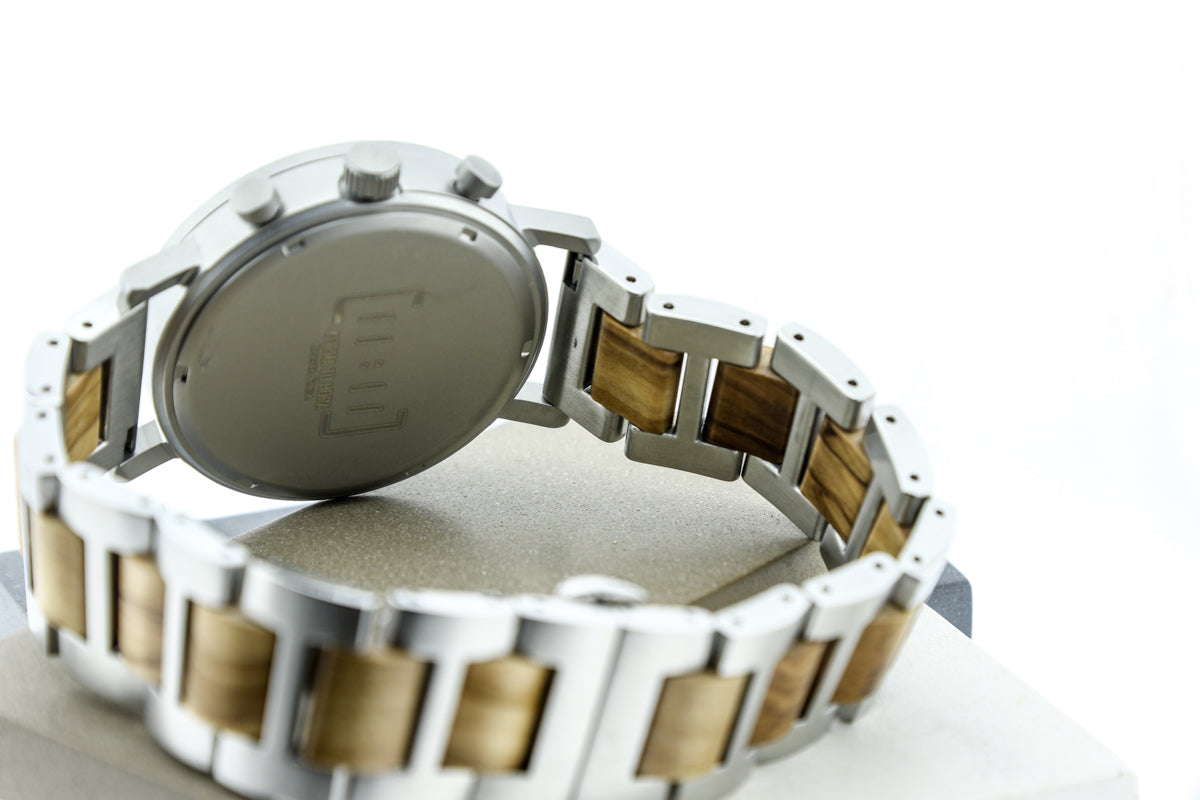 Reloj Análogo Ebony Wood y Acero Inox WAGT027-6C