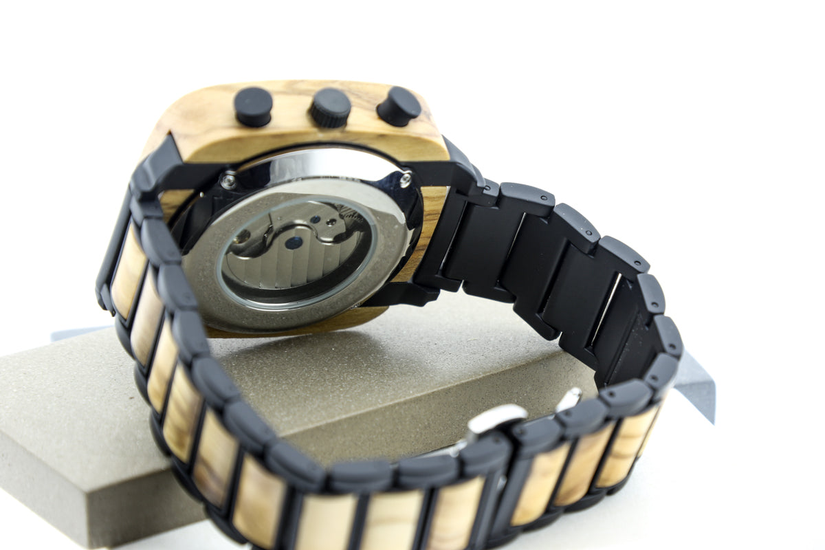 Reloj Mecánico Ebony Wood BLK WAGT053-2C