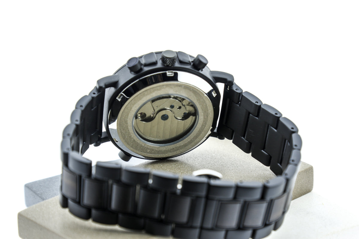 Reloj Mecánico Luxury Zebra Wood BLK WAGT037-1C