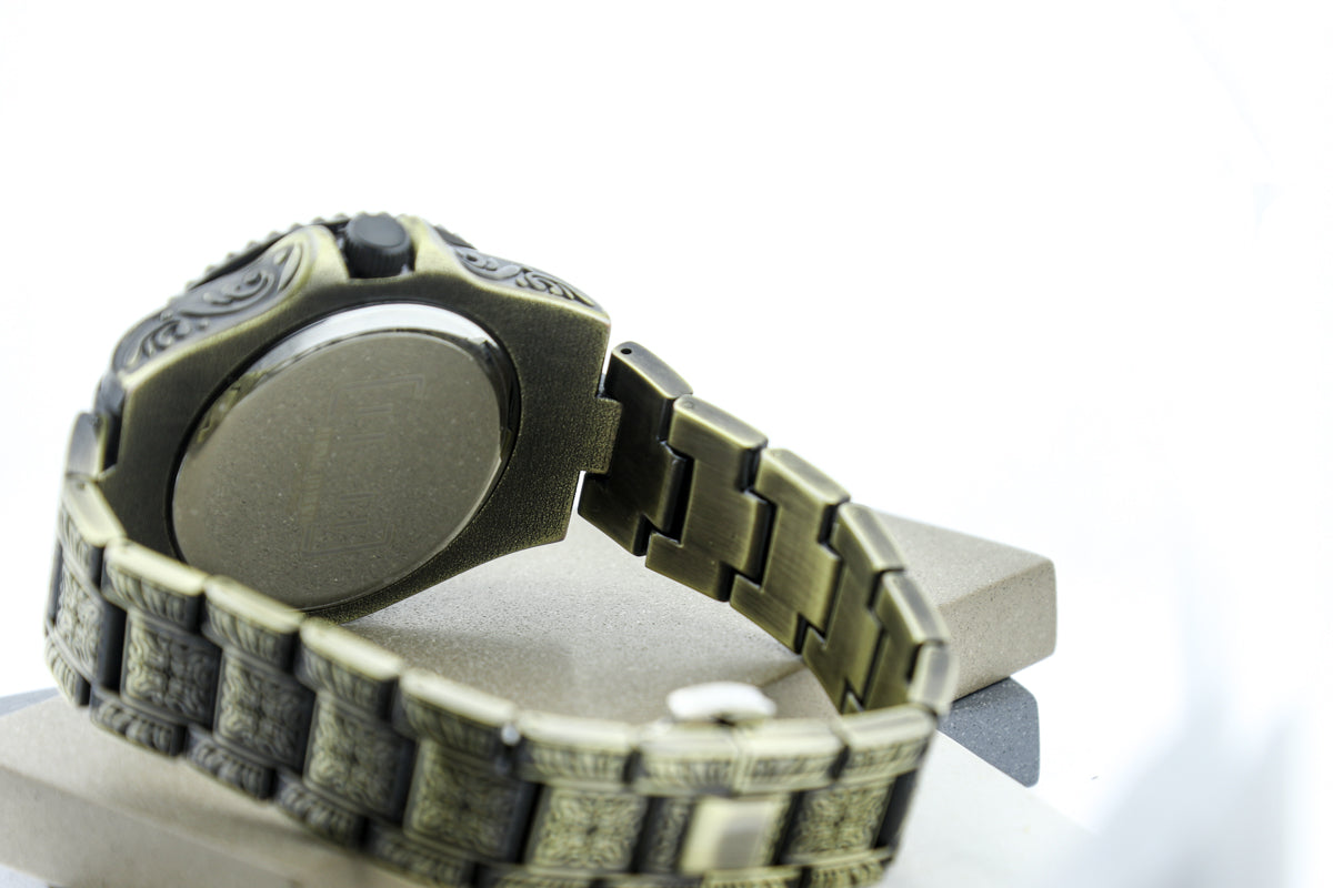 Reloj Análogo Ebony Wood y Acero Inox WAGT072-1C