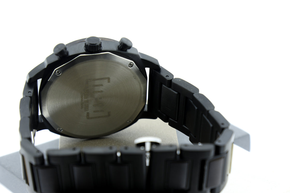 Reloj Análogo Ebony Wood y Acero Inox WAGT149-1C