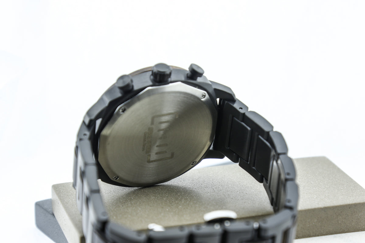Reloj Análogo Ebony Wood y Acero Inox WAGT107-1C