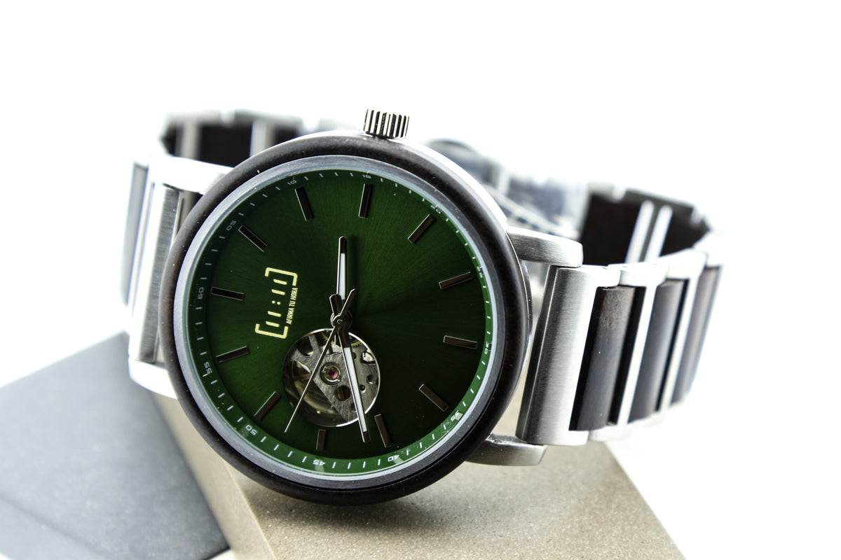 Reloj Mecánico Ebony Wood BLK WAGT120-3C