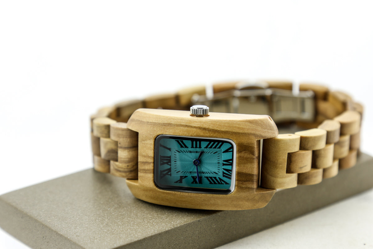 Reloj Análogo Ebony Wood y Acero Inox WAGT010-1C