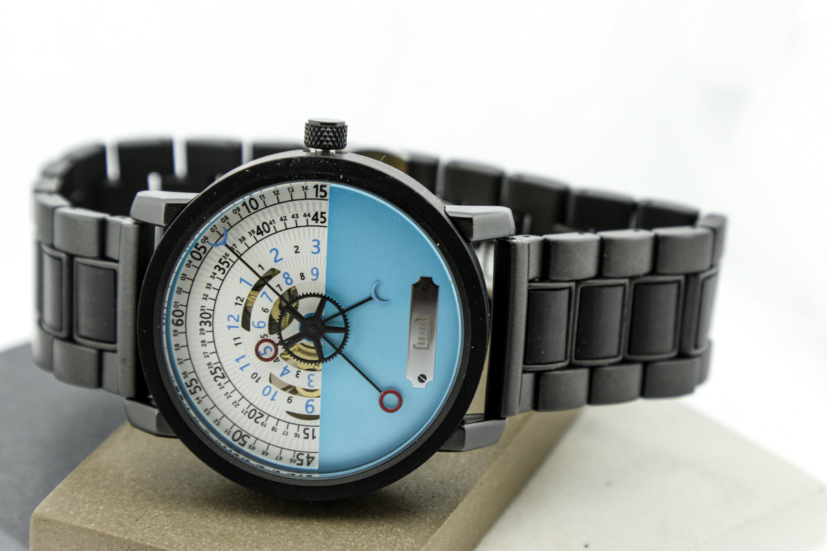 Reloj Mecánico Luxury Zebra Wood BLK WAGT043-1C