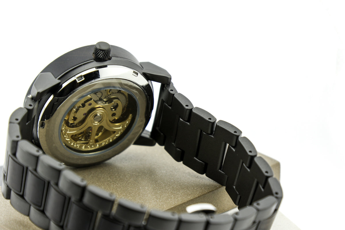 Reloj Mecánico Luxury Zebra Wood BLK WAGT043-1C