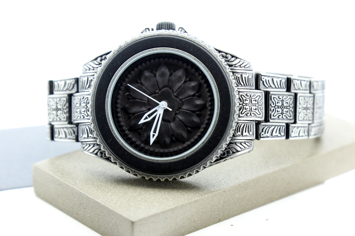 Reloj Análogo Ebony Wood y Acero Inox WAGT072-2C