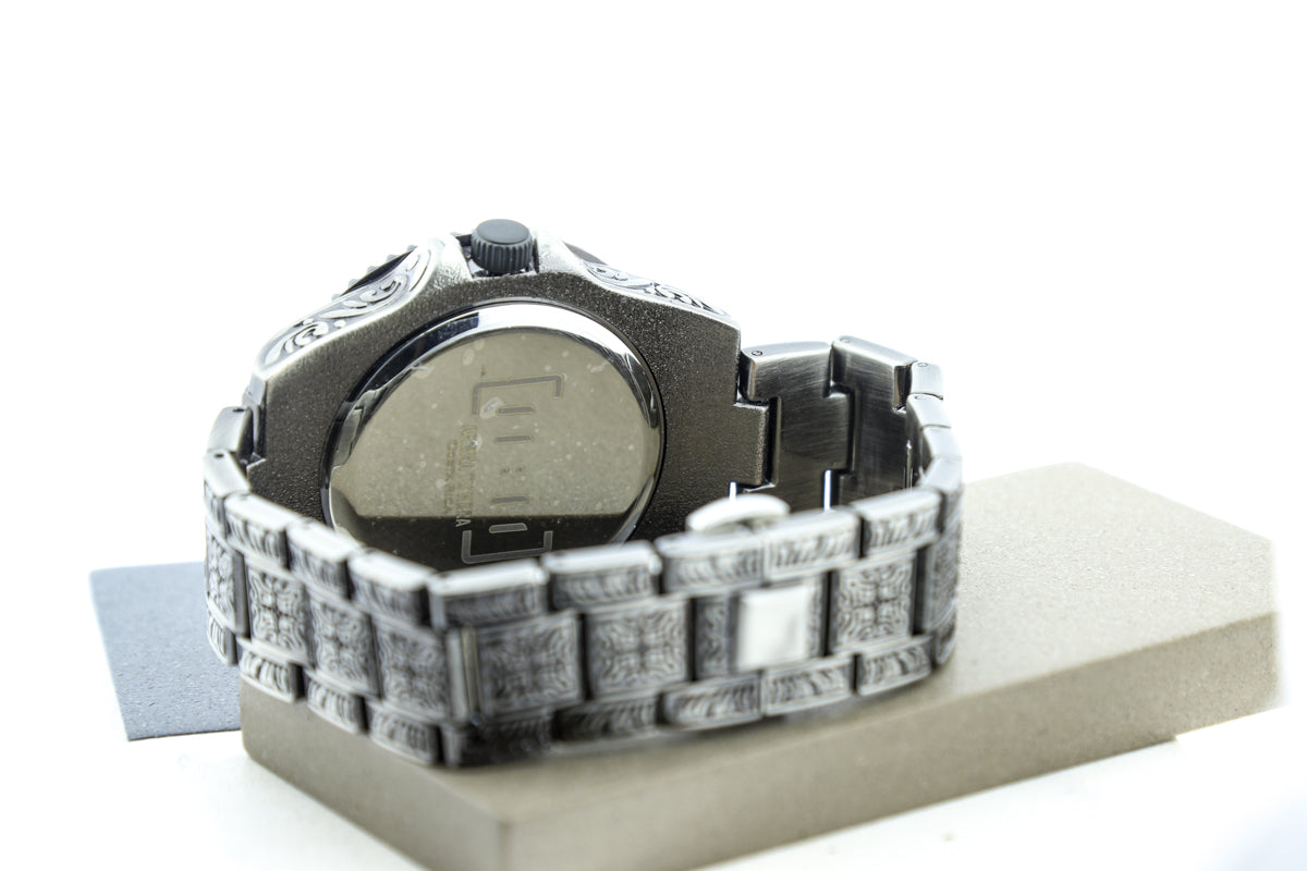 Reloj Análogo Ebony Wood y Acero Inox WAGT072-2C