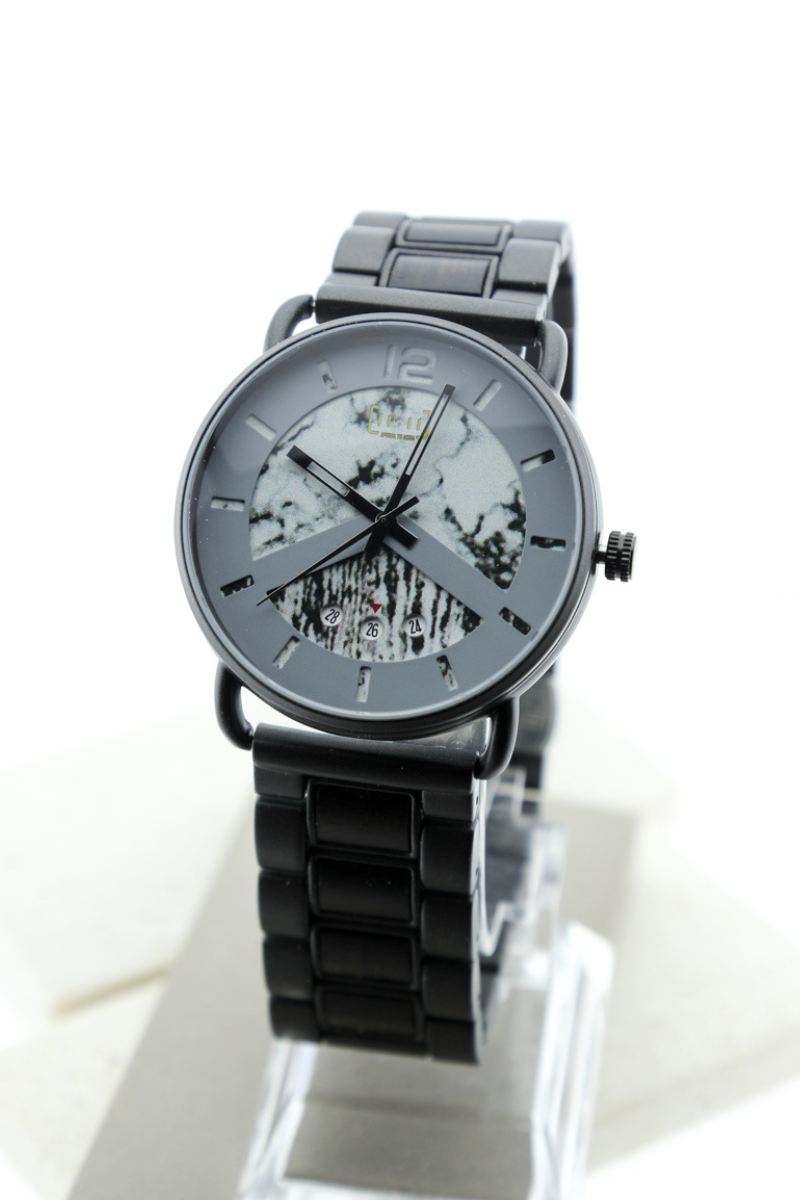 Reloj Análogo Ebony Wood y Acero Inox WAGR030-3C