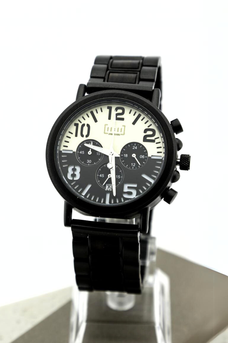 Reloj Análogo Ebony Wood y Acero Inox WAGR025-2C