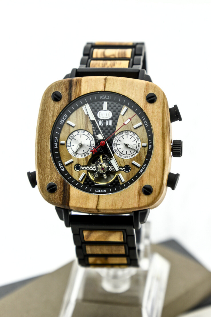 Reloj Mecánico Ebony Wood BLK WAGT053-2C