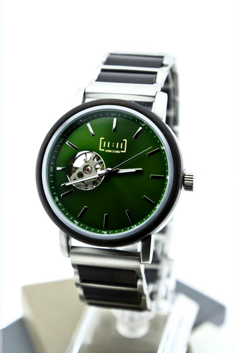 Reloj Mecánico Ebony Wood BLK WAGT120-3C