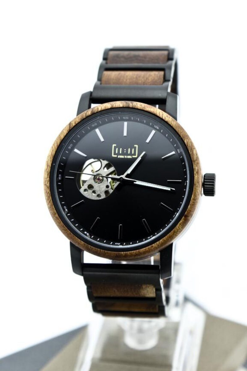 Reloj Mecánico Ebony Wood BLK WAGT120-1C
