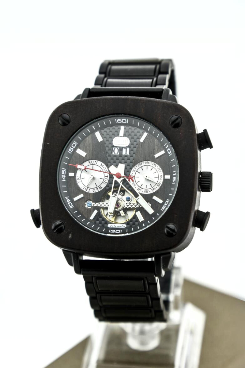 Reloj Mecánico Ebony Wood BLK WAGT053-1C