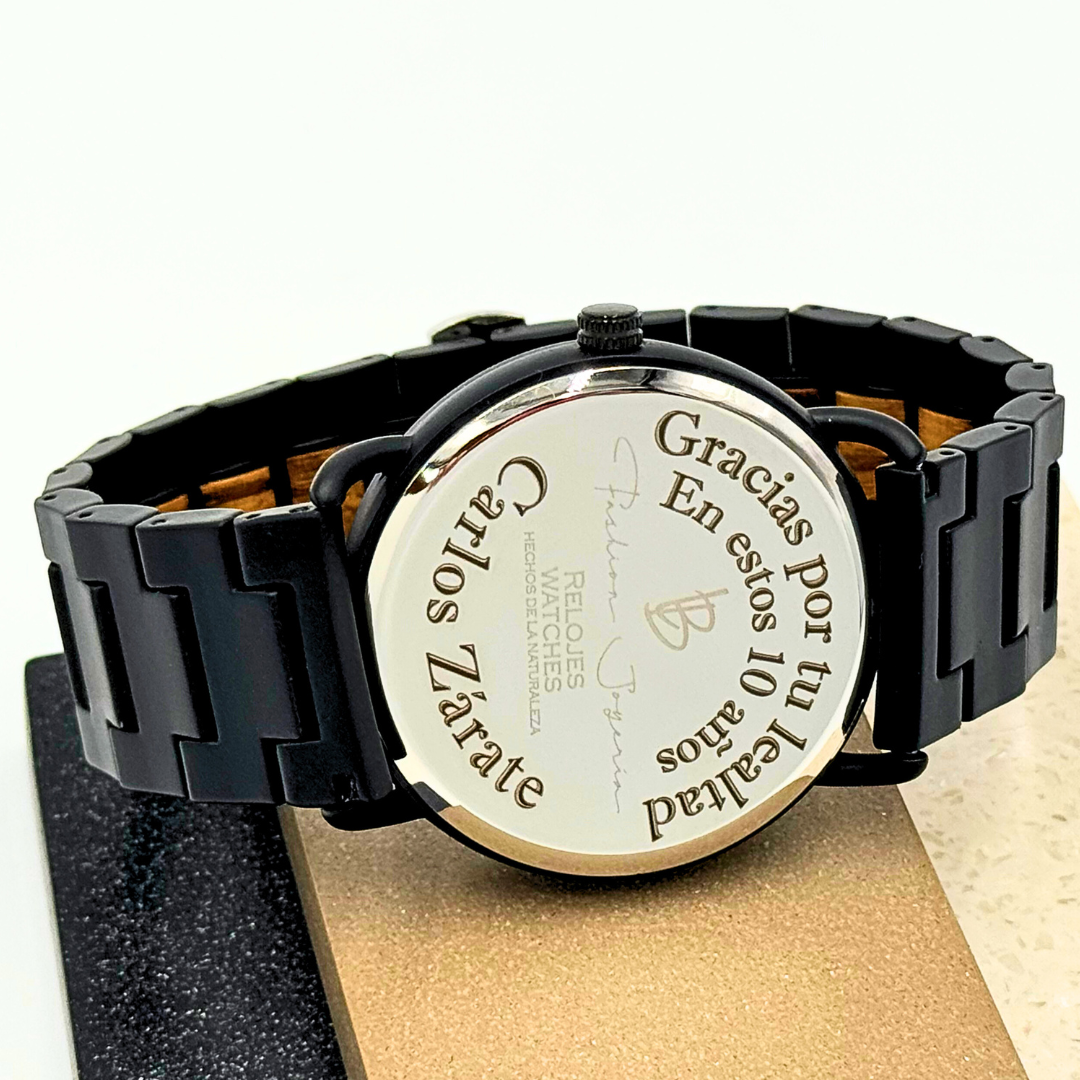 Reloj Análogo Volcano Wood Brown