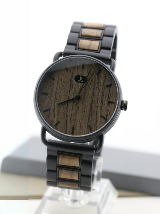 Reloj Análogo Zebra Wood Brown