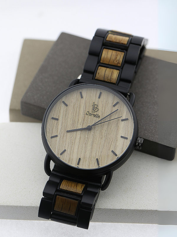 Reloj Análogo Sand Zebra Wood