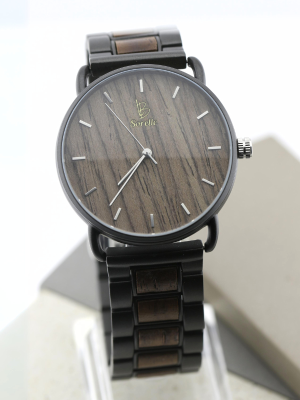 Reloj Análogo Zebra Wood Brown