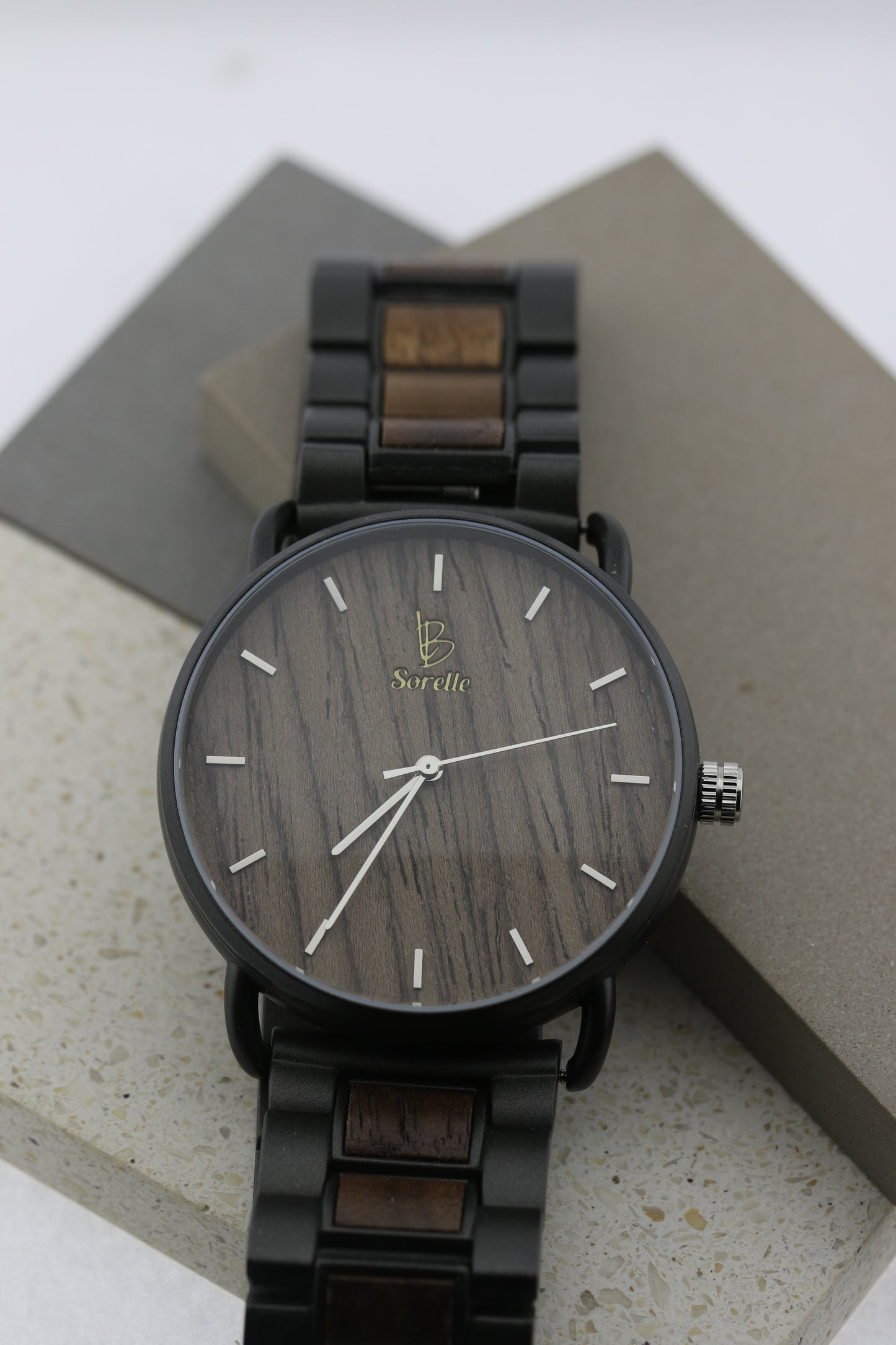 Reloj Análogo Zebra Wood Brown