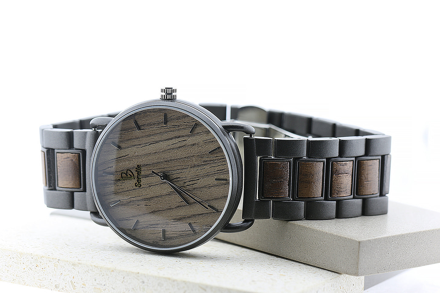 Reloj Análogo Zebra Wood Brown