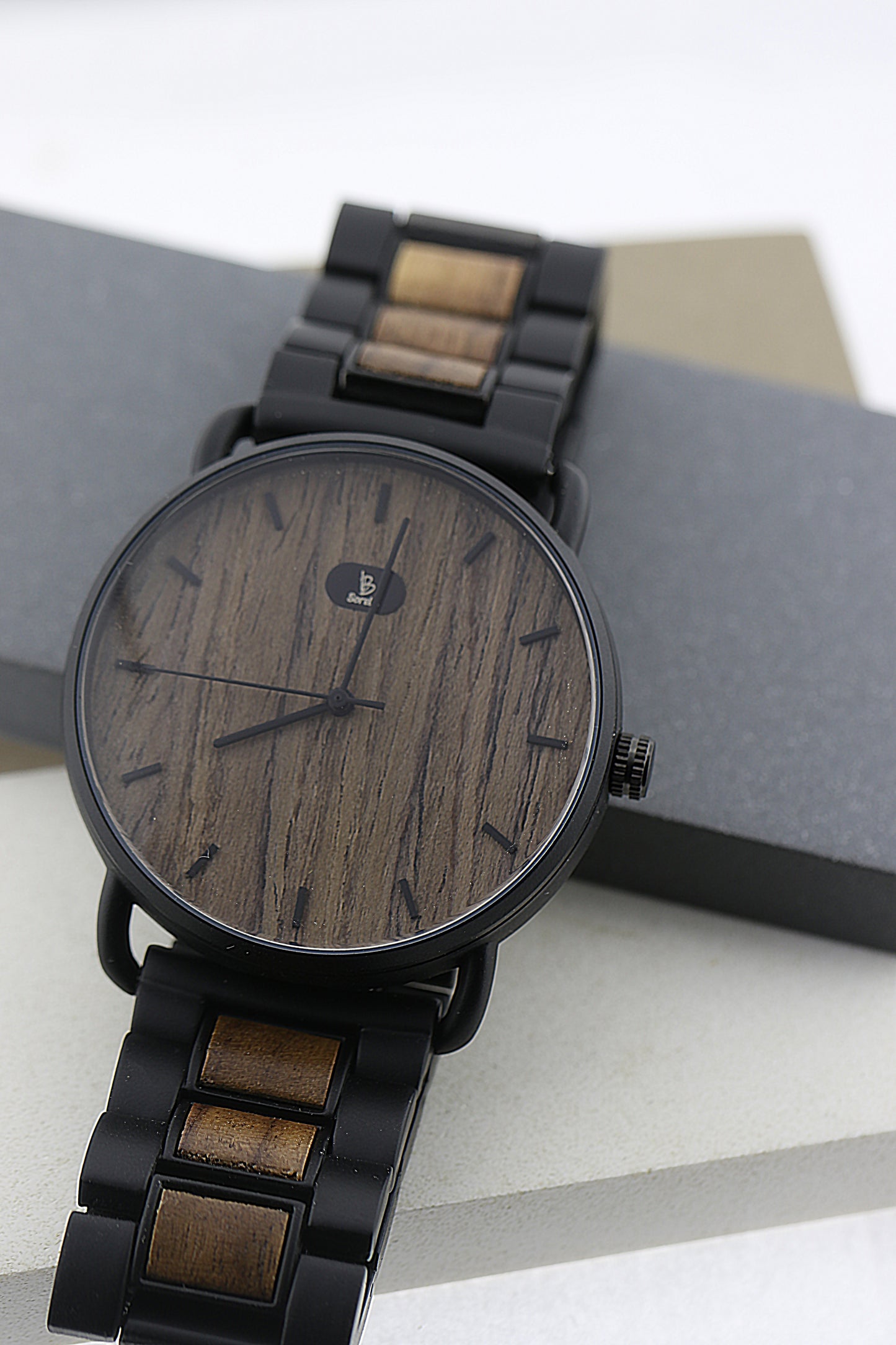 Reloj Análogo Zebra Wood Brown