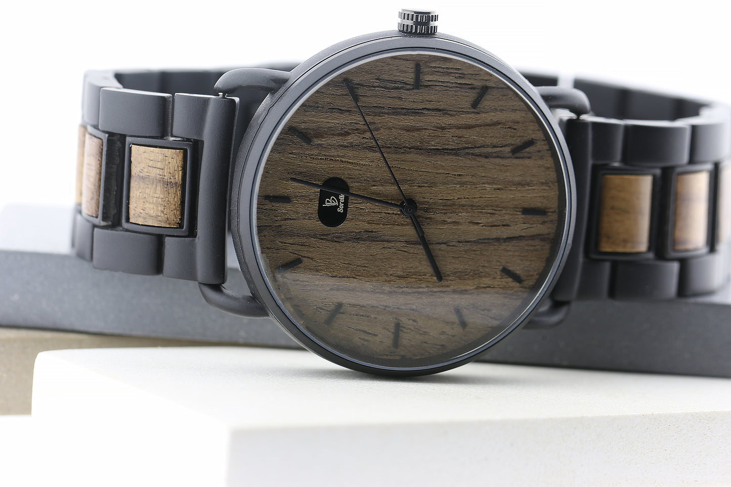 Reloj Análogo Zebra Wood Brown