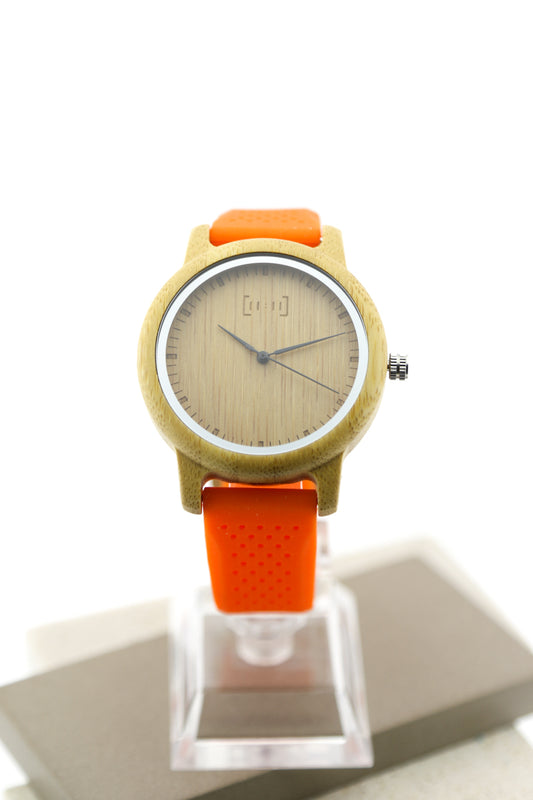 Reloj Analogo Cowhide Bambu - Cuero GB005-1C