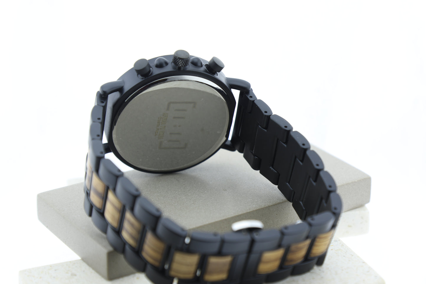 ACERO NEGRO + MADERA ZEBRA  WAGP009-1C