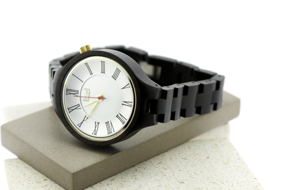 Reloj Análogo Wood y Acero inox GQ011-1C