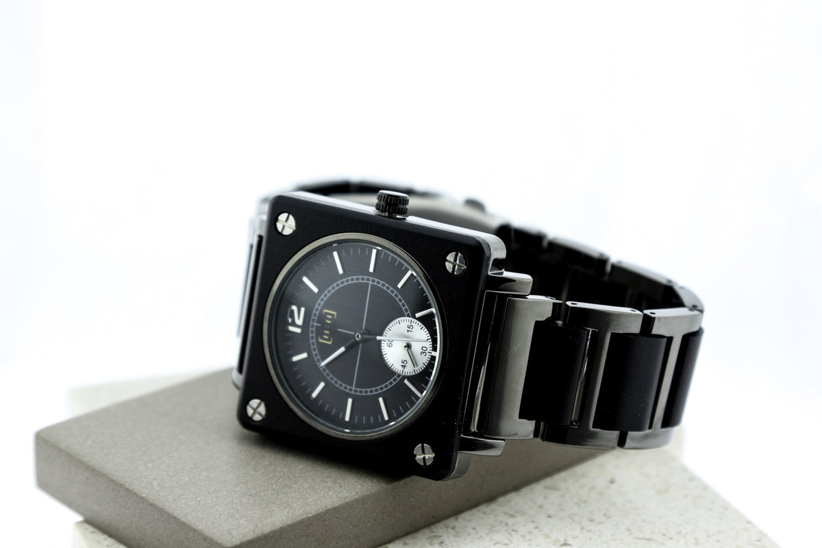 Reloj Análogo Ebony Wood y Acero Inox GR014-2C