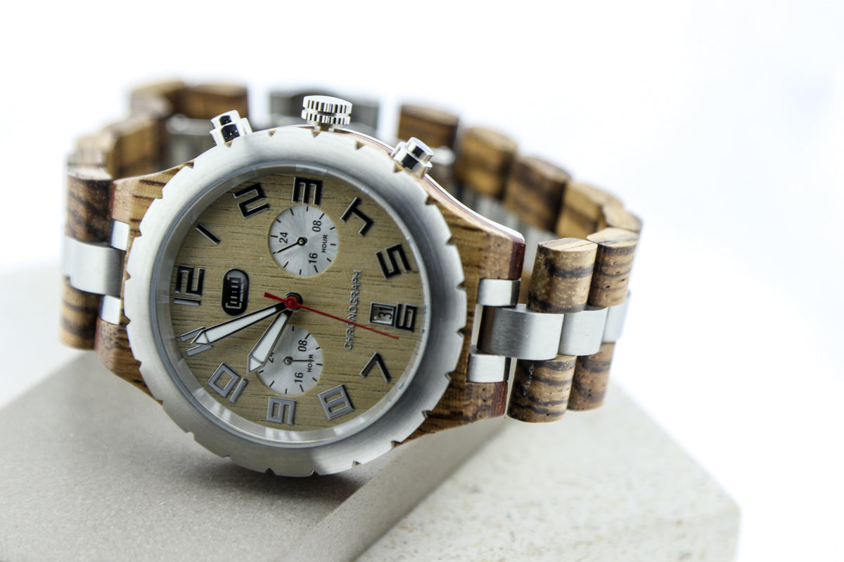 Reloj Análogo Ebony Wood GZ003-2C