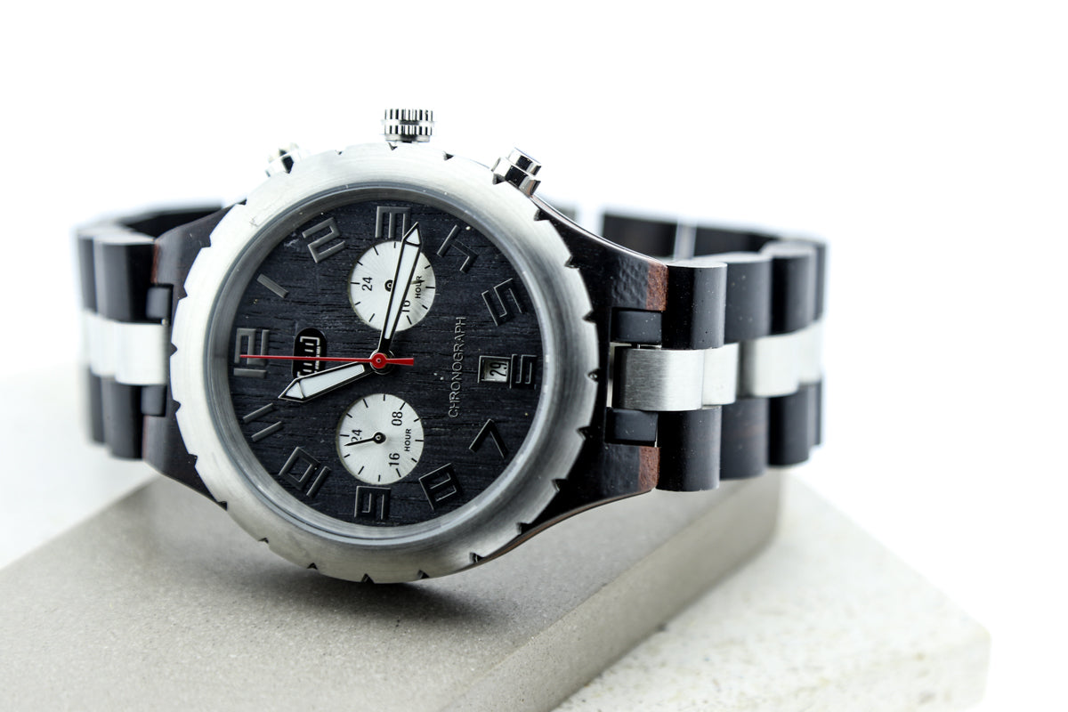 Reloj Análogo Ebony Wood GZ003-1C