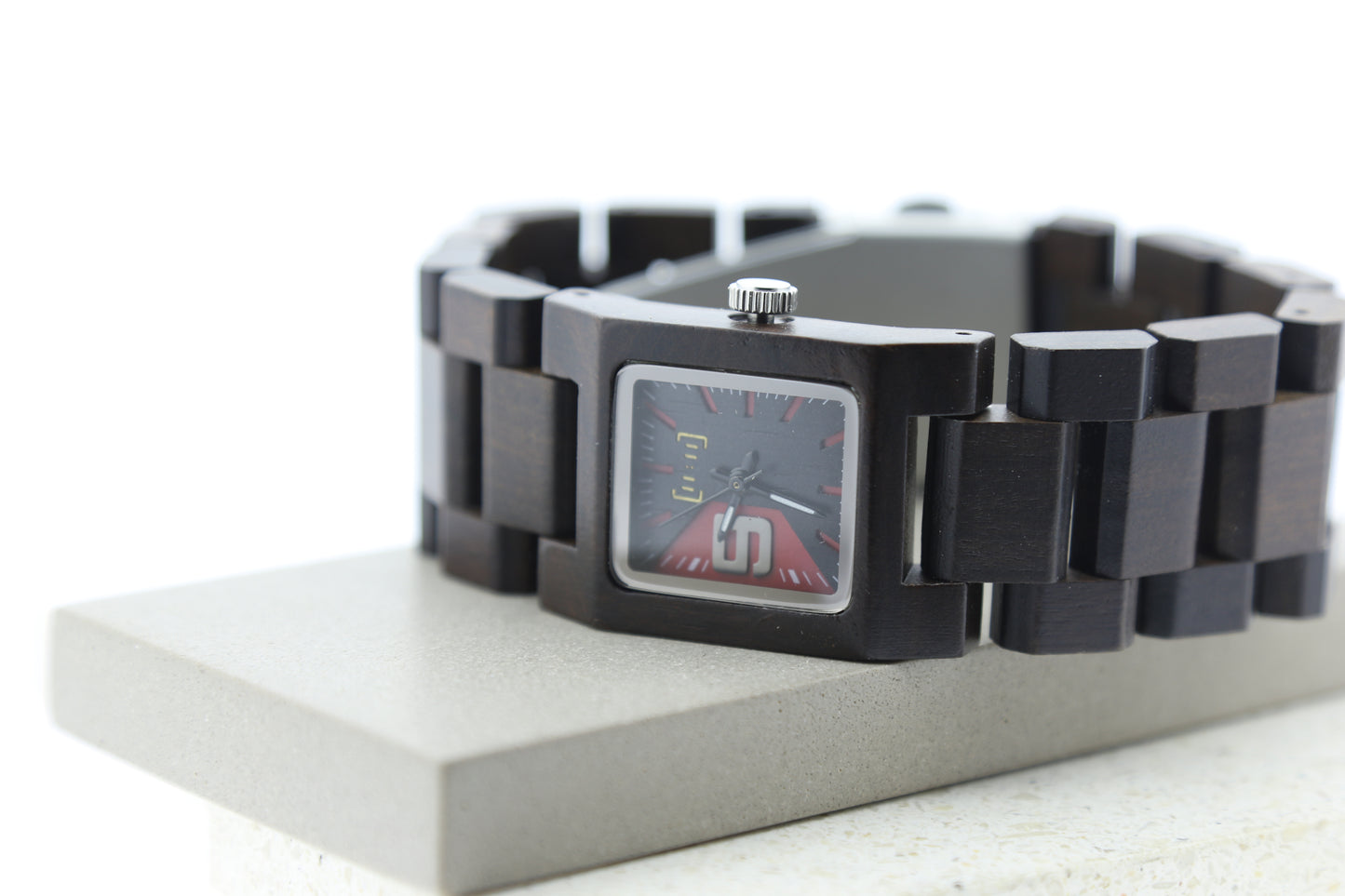 Ébano Urbano – Reloj de Madera Rectangular WAGS002-1C