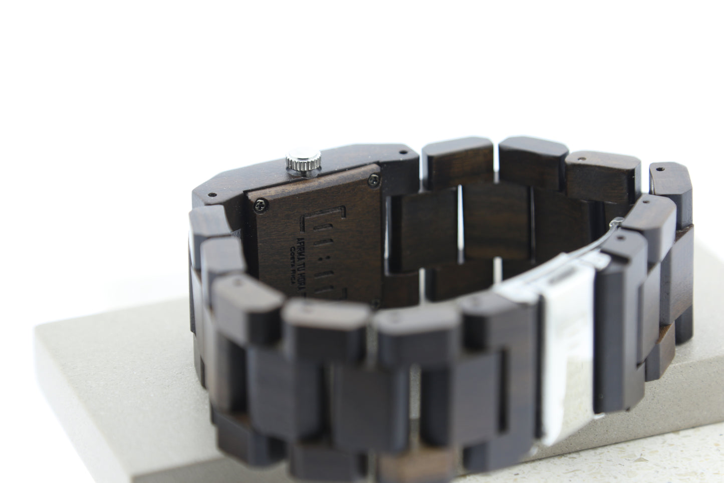 Ébano Urbano – Reloj de Madera Rectangular WAGS002-1C