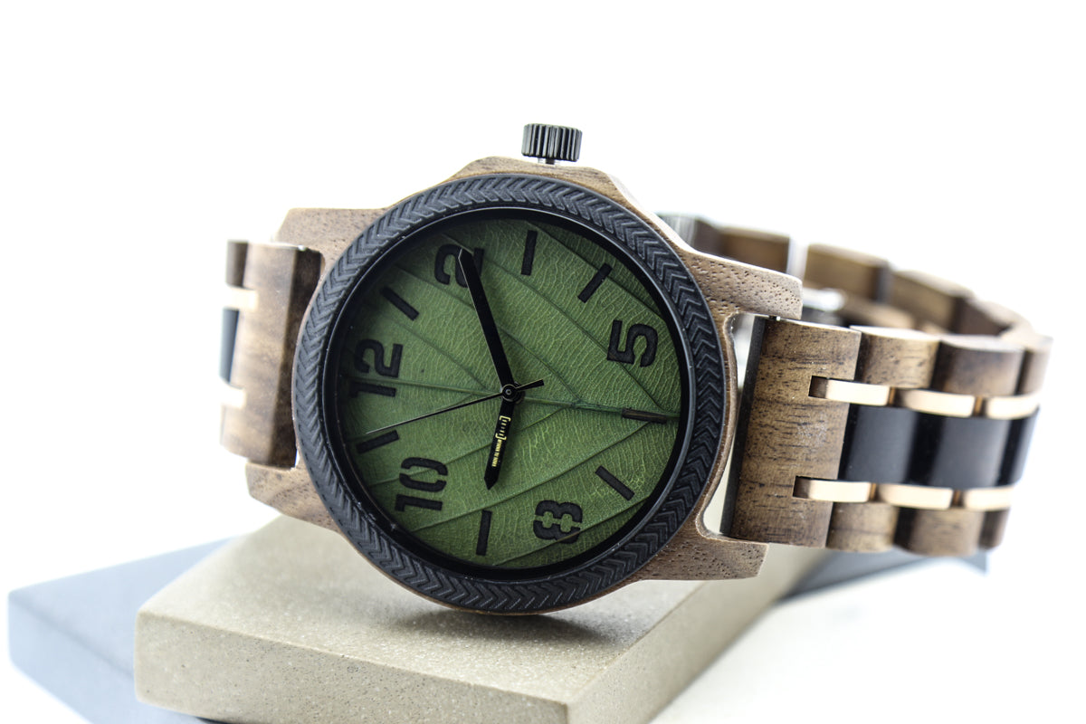 Reloj Análogo Nogal y Ébano Wood GT155-6C