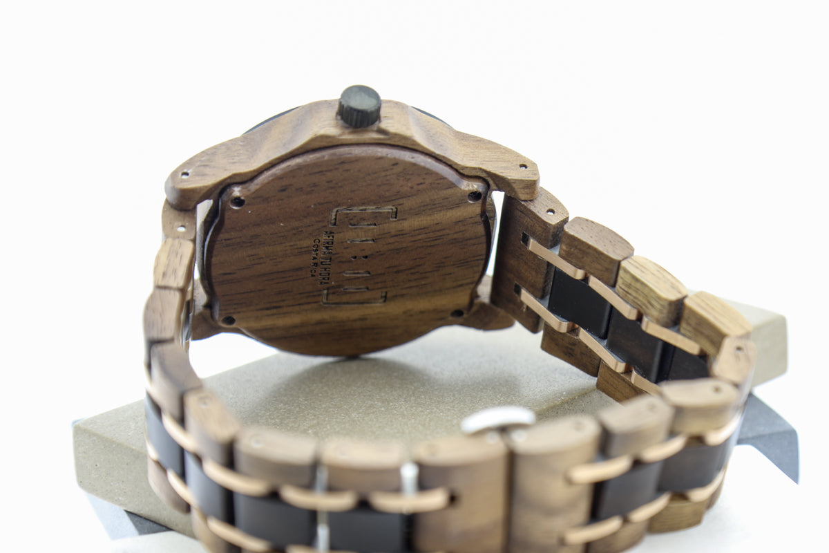 Reloj Análogo Nogal y Ébano Wood GT155-6C