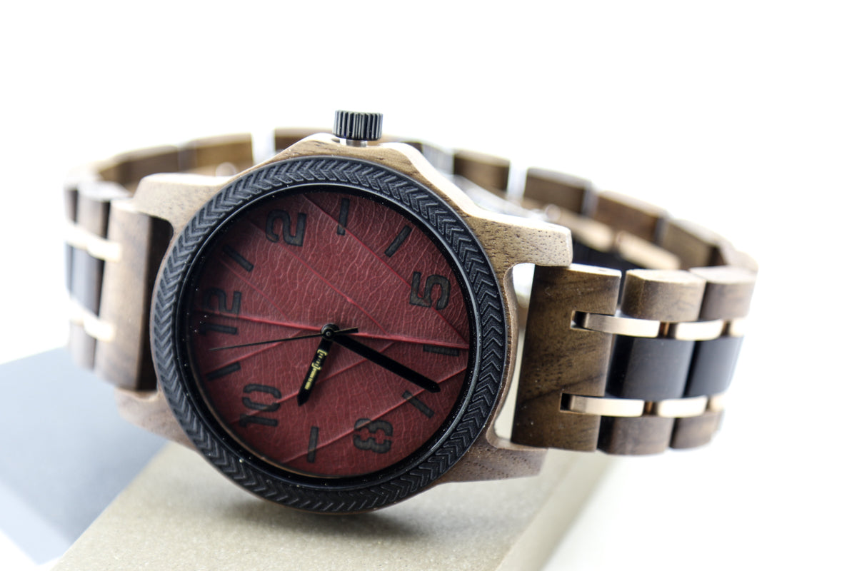 Reloj Análogo Nogal y Ébano Wood GT155-5C