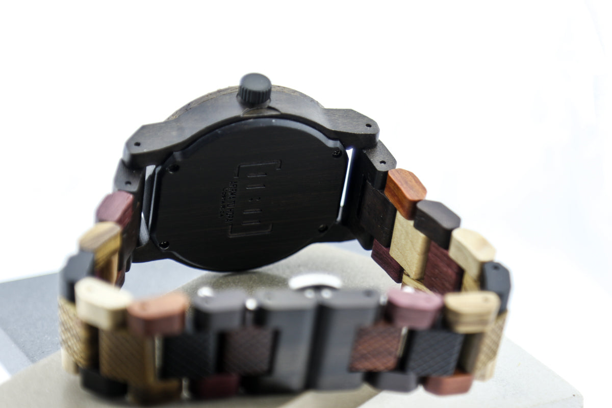 Reloj Análogo Nogal y Ébano Wood GT132-3C