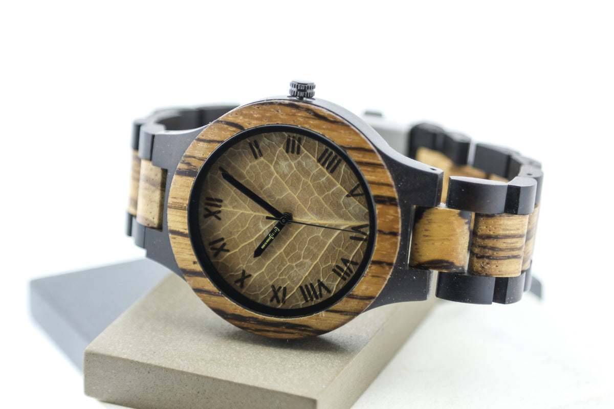 Reloj Análogo Zebra Wood