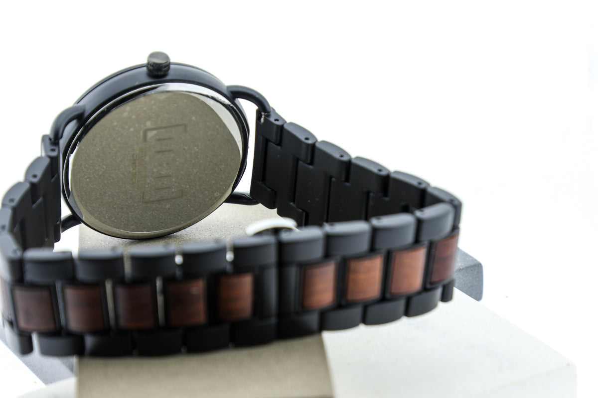 Reloj Análogo Ebony Wood y Acero Inox GT064-3C