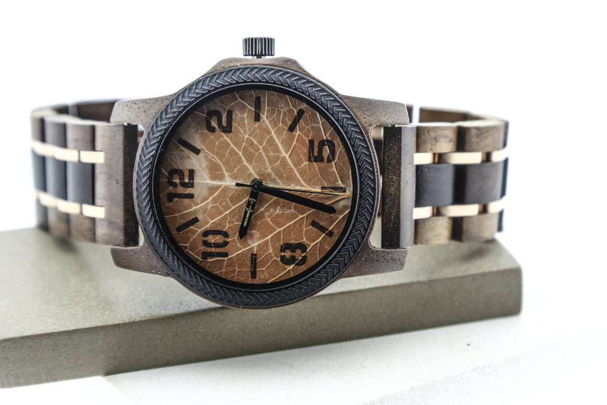 Reloj Análogo Nogal y Ébano Wood GT155-4C