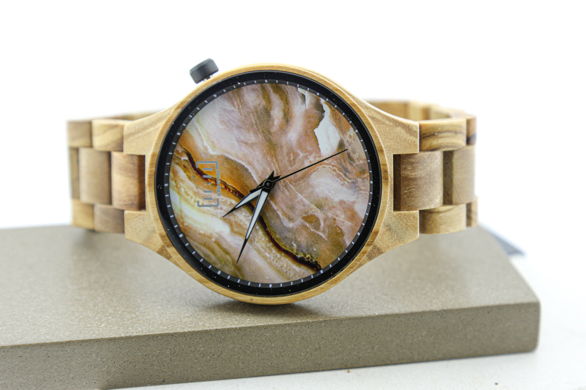 Reloj Análogo Ebony Wood y Acero Inox WAGT026-6C