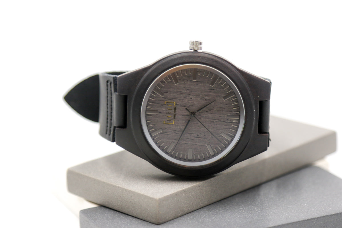 Reloj Madera Sándalo y Cuero WAGT016-1C