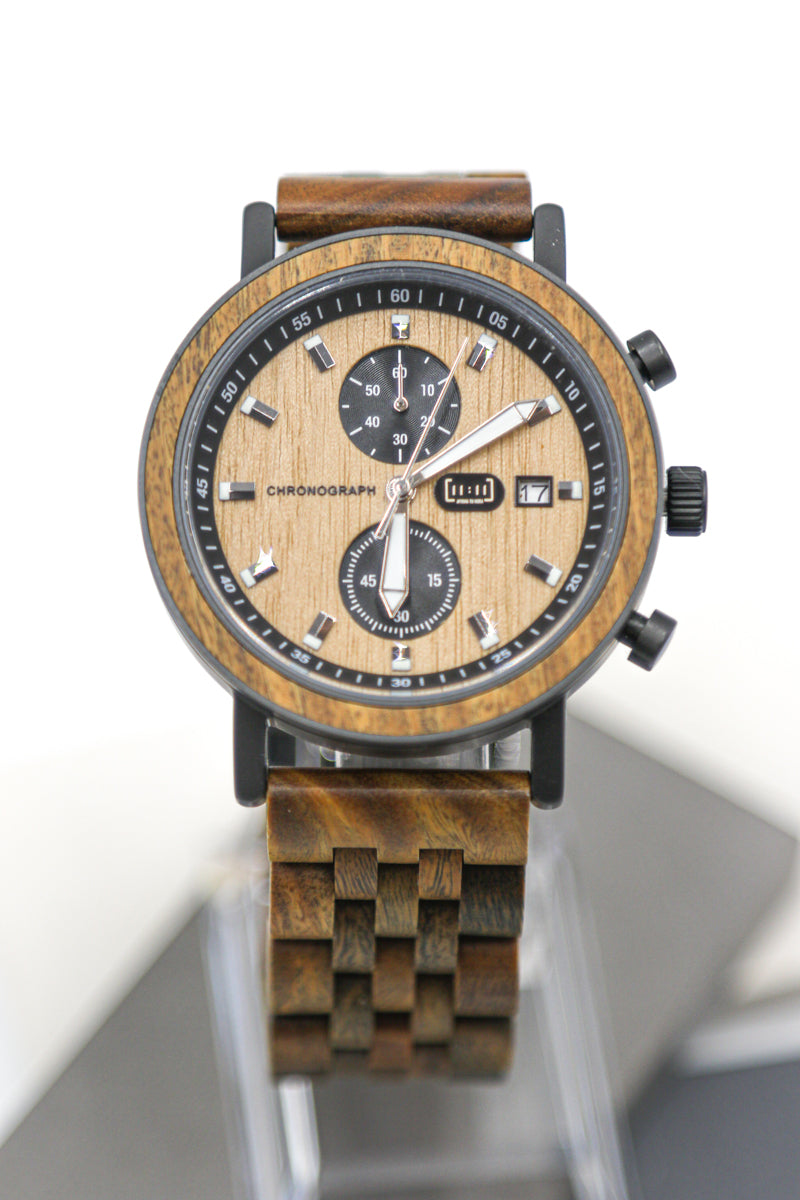 Reloj Análogo Ebony Wood WAGZ005-3C